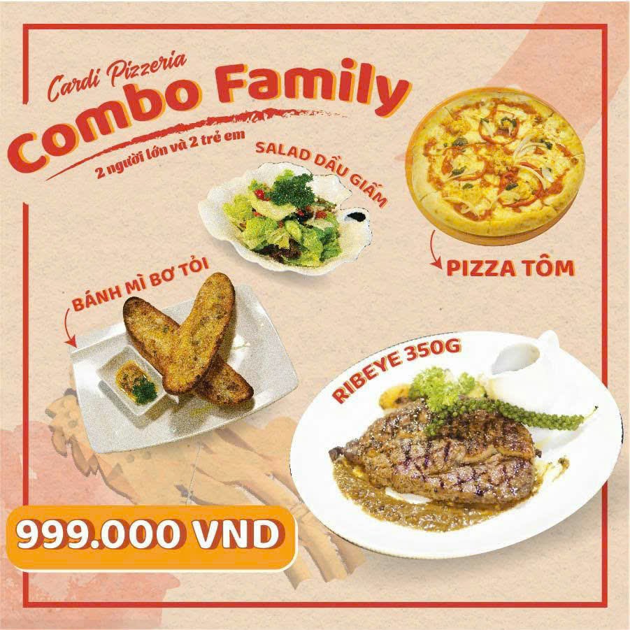 Combo Family tại Cardi Pizzeria